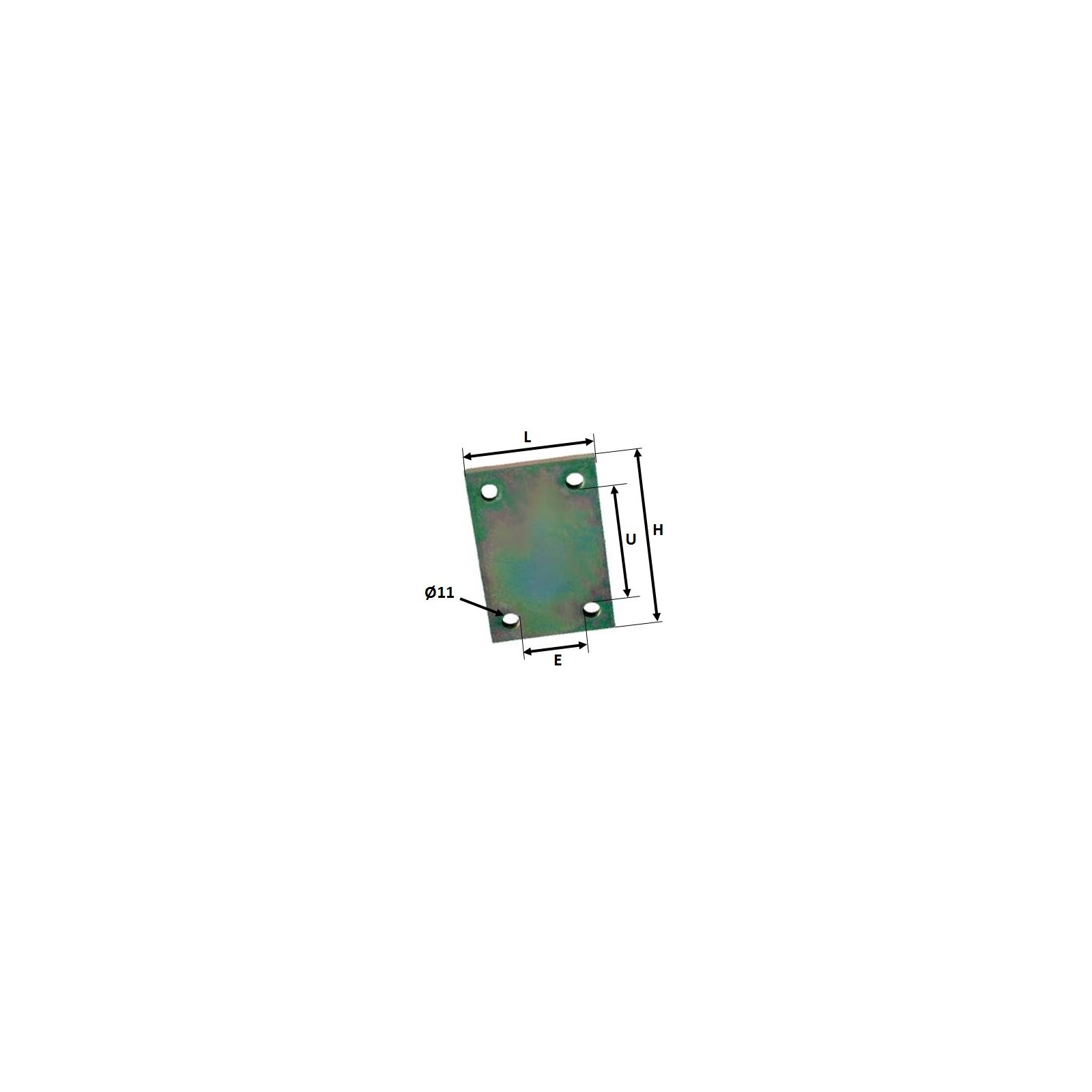Plaquette D’assemblage 2 Trous 30 Mm Pour Remorque – MECT-02052, ép. 4 Mm