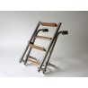 Echelle inox/bois 4 marches