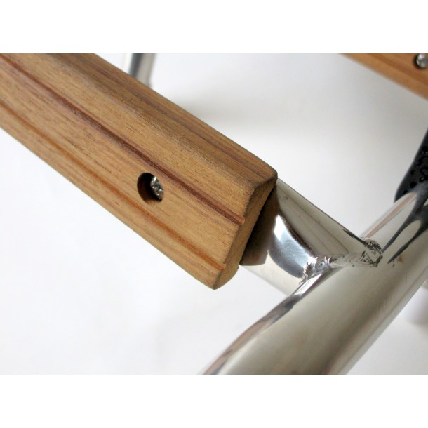 Echelle en Inox et bois 4 marches