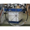 Barre à roue avec manche cuir noir 106cm pour voilier.