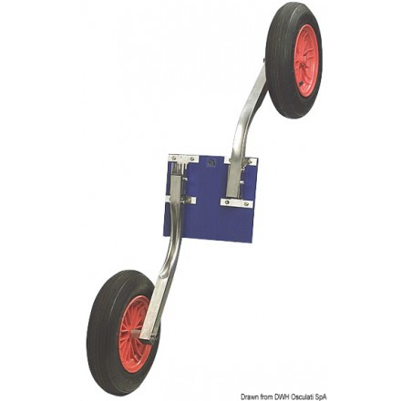 Roues d'annexes relevables inox