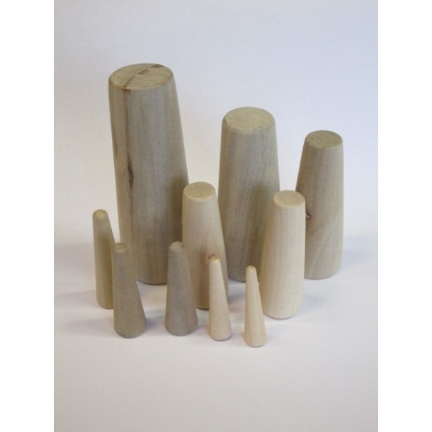 Jeu de 10 pinoches en bois de securité de 8 à 38 mm