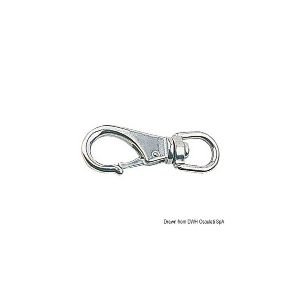 Mousqueton émerillon inox 83 mm