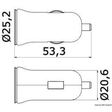 Adaptateur double prise USB
