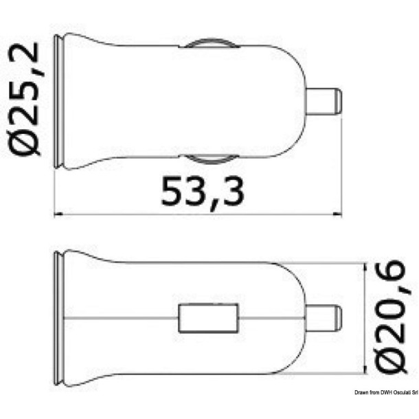 Adaptateur double prise USB
