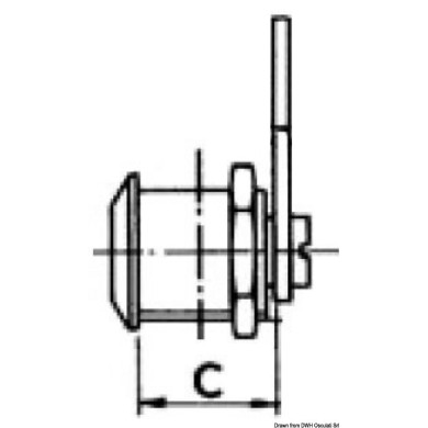 Serrure cylindrique étanche 25mm 