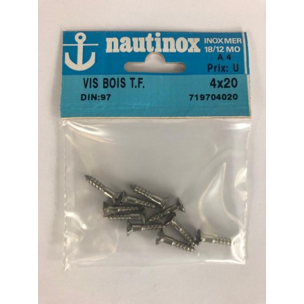 Vis à bois Inox 4X20