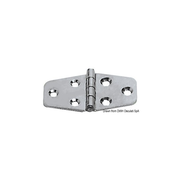 Charnière inox 70x38 mm