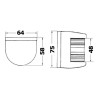 Feu de navigation Utility 77 noir/135° poupe blanc