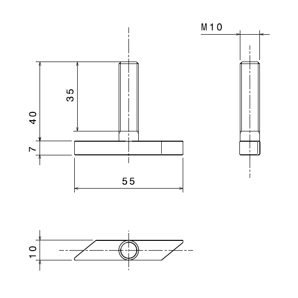 fixation de bumper inox