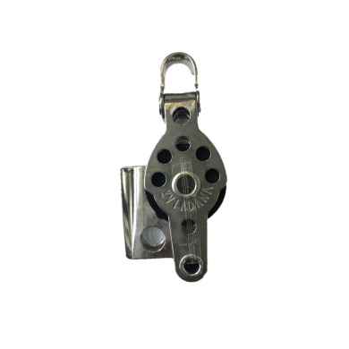 Poulie double inox avec coinceur et ringot
