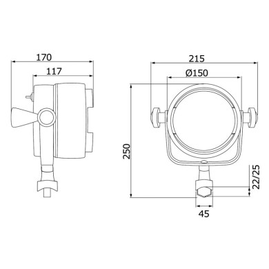 Projecteur LED Night Eye II fixation sur balcon LED