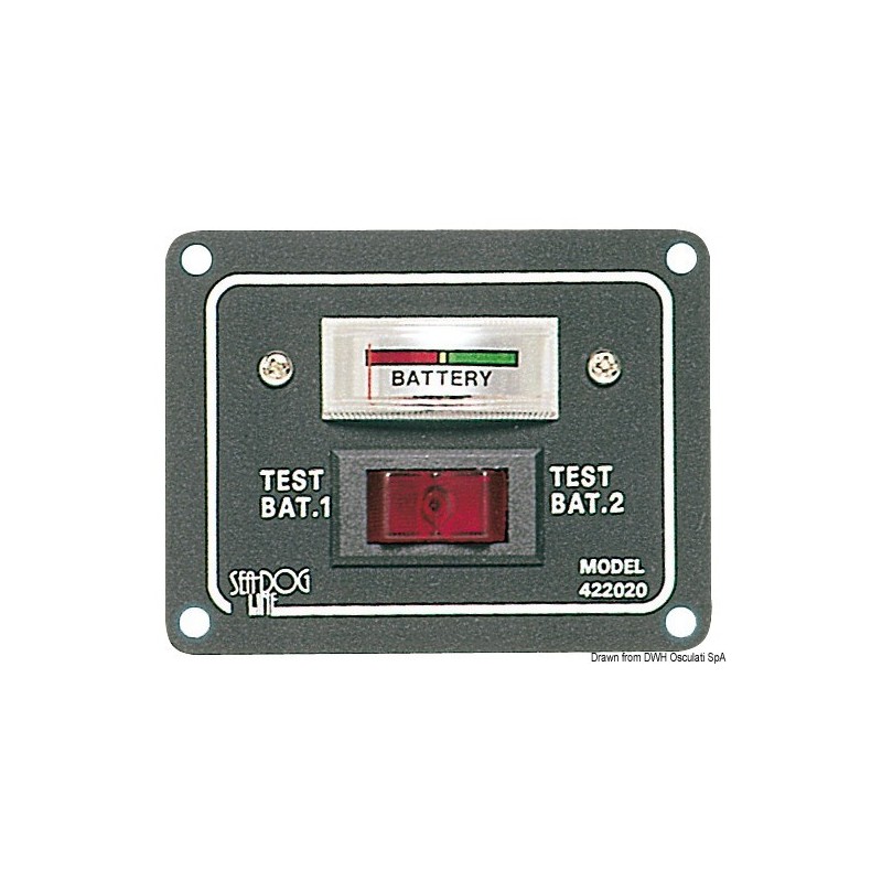 Panneau-test pour 2 batteries analogique