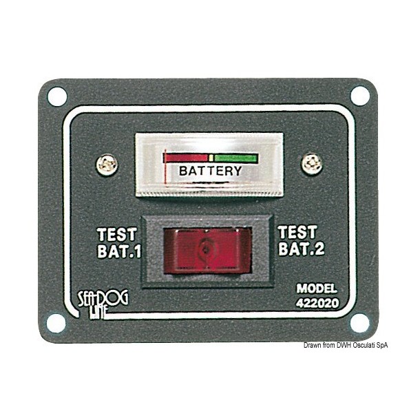 Panneau-test pour 2 batteries analogique