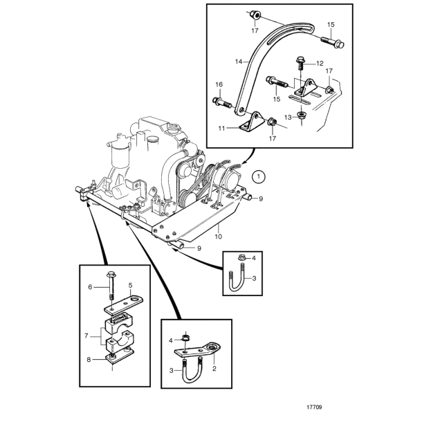 Support universel pour compresseur MD2040