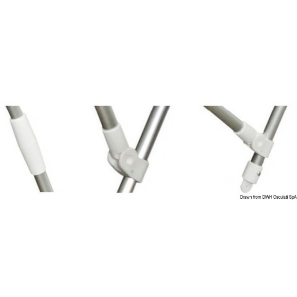taud 4 arceaux bimini 175/185cm blanc