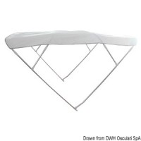 Bimini pliable 4 arceaux H140 cm 175/185cm Blanc