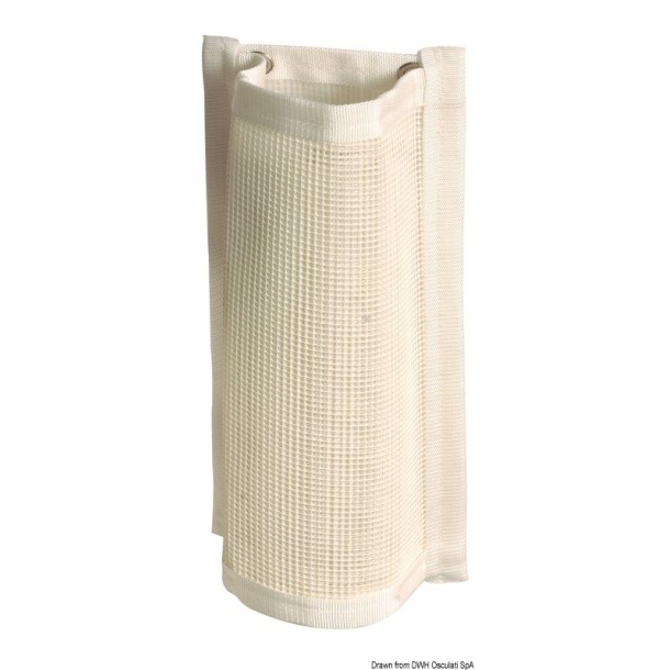 Etui pour manivelle de winch en tissu de voile blanc très résistant.