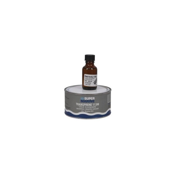 Colle transprène bi-composante pour pneumatiques hypalon et néoprène.