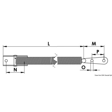 Compas  d'ouverture ressort inox 260 mm 