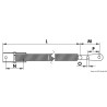 Compas  d'ouverture ressort inox 260 mm 