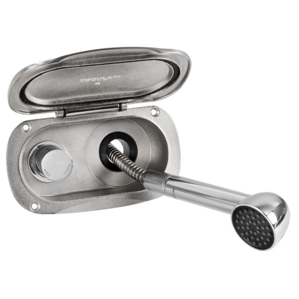 Douchette de pont avec boitier inox Douchette de pont avec boitier inox