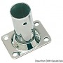 Platines inox base rectangulaire 90° 22-25 mm