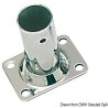 Platines inox base rectangulaire 90° 22-25 mm