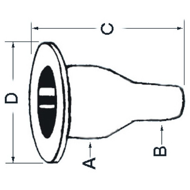 Passe-coque avec embout cannelés 3/4"