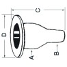 Passe-coque avec embout cannelés 3/4"