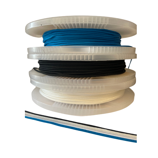 Bobine de Garcette 3mm Blanc/Bleu/Noir Bobine de Garcette 3mm Blanc/Bleu/Noir