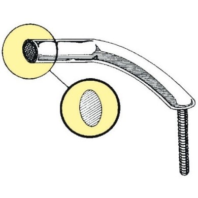 Main-courante ovalisée à vis au dehors 220mm