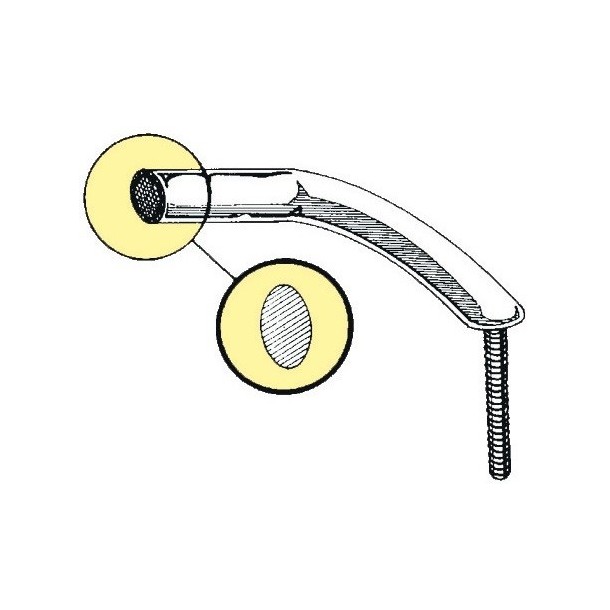 Main-courante ovalisée à vis au dehors 220mm