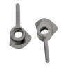Petites poignées Goïot en plastique gris pour panneaux Cristal Hatch rectangulaires. 