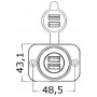 Double prise USB blanche avec capuchon