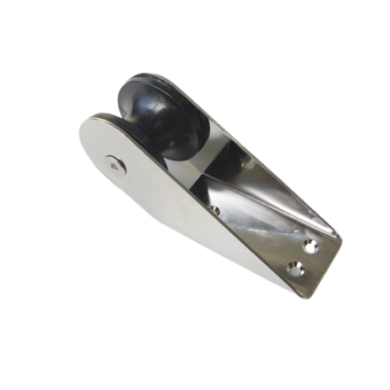 Davier d'étrave simple 155 mm en Inox satiné et poulie en nylon.