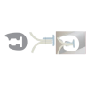 Défense de quai en PVC flexible avec support de base en « L ». 