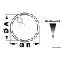 évier rond inox poli miroir 420x180mm