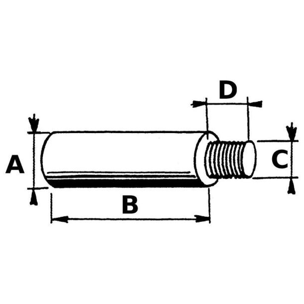 Anode bougie en Zinc pour circuit de refroidissement Yanmar 1 GM.