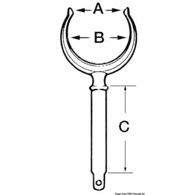 Dame de nage en laiton chromé Ø12 et 14mm