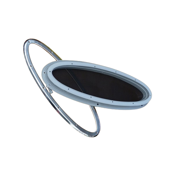 Hublot ovale plastique avec filet 525 x 190 mm
