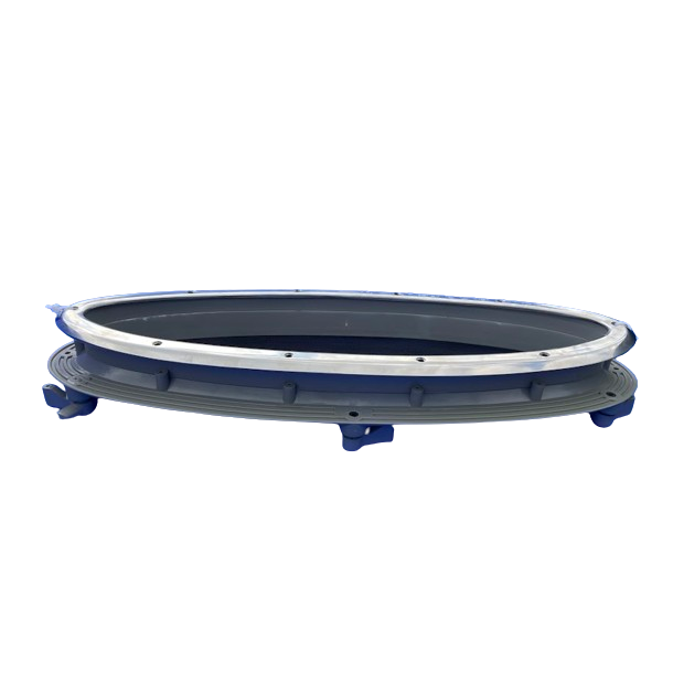 Hublot ovale plastique avec filet 525 x 190 mm