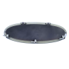 Hublot ovale plastique avec filet 525 x 190 mm.