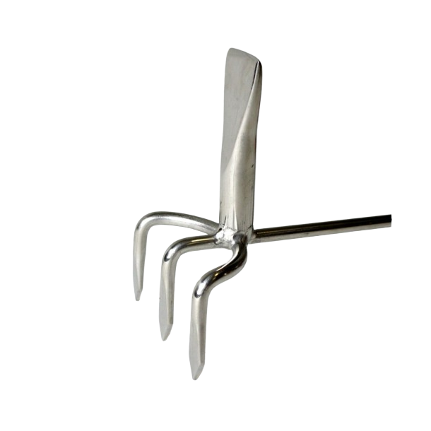 Palourdière 3 dents en inox.