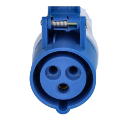 Adaptateur de prise CEE 17 femelle 16A vers mâle 32A.