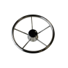 Volant en inox poli miroir 5 branches avec couronne ovalisée.
