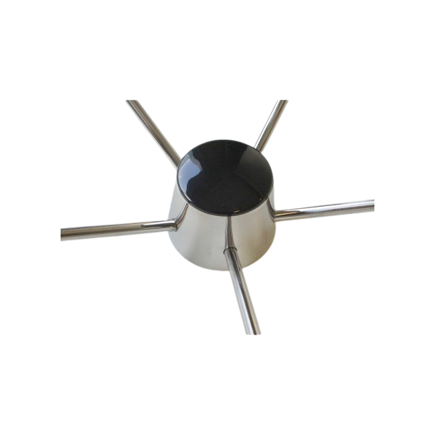 Volant en inox poli miroir 5 branches avec couronne ovalisée.