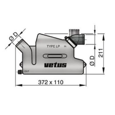Waterlock LP40 Vetus avec entrée rotative