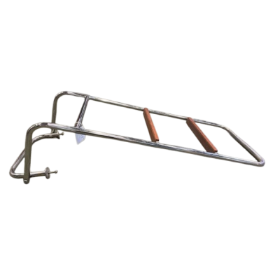 Echelle inox et bois 115x46cm