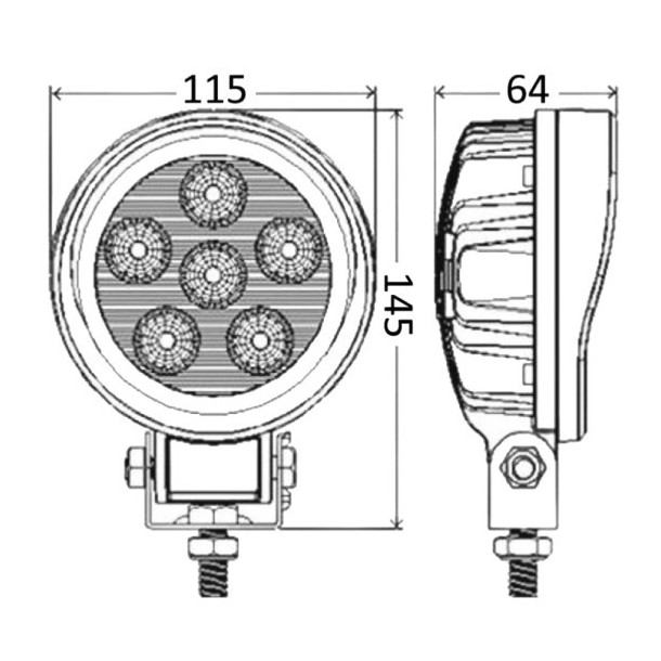 Projecteur de pont 6 LED 18 W